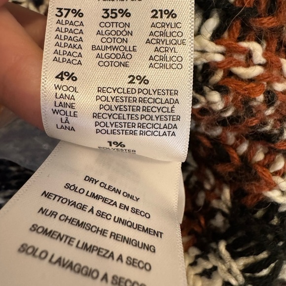 MOTHER Alpaca Wool The Long Drop Cardigan in One Tile at a Time Size Large NWT - Picture 11 of 15